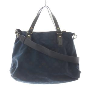 2WAYトートバッグ bicolor handle ショルダーバッグ ハンドバッグ 青 ブルー /SR