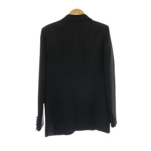 SAINT LAURENT PARIS ピークドラペルジャケット F36 ブラック 517741