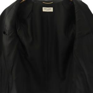SAINT LAURENT PARIS ピークドラペルジャケット F36 ブラック 517741