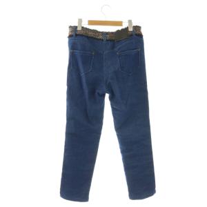 LANVIN コレクション ツイード×デニム ドッキングテーパードパンツ 42 グレー 紺 /NR OS