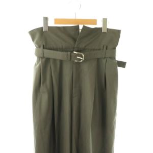 ENFOLD 26SS BELT WIDE TROUSERS パンツ 38 グレー