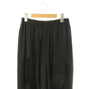 ENFOLD 26SS FRILL TROUSERS パンツ 38 ブラック 300JS231-0411