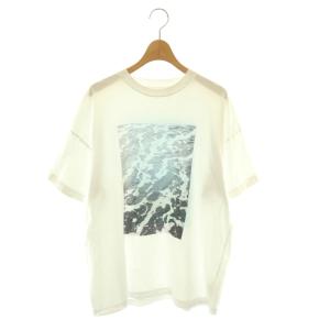 プリントTシャツ クルーネック オーバーサイズ 半袖 M 白 /HS OS