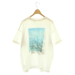 nagonstans プリントTシャツ クルーネック オーバーサイズ 半袖 M 白 /HS OS