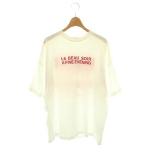 F.E.T-SHIRT PETIT ANGES Tシャツ プリント オーバーサイズ 五分袖 38 白 /HS