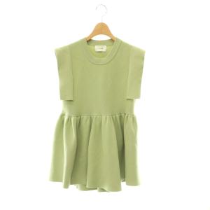 25SS SQUARE SELEEVE TOPS トップス カットソー ニット ノースリーブ 1 ライトグリーン
