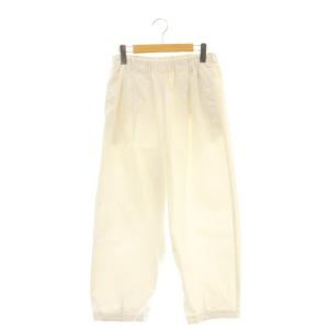 23AW コットンクロップドパンツ ワイド タック F 白 /CX OS