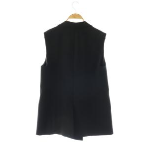 Theory DRY CREPE FITTED DB VEST ダブルブレスト ジレ ベスト 6 ブラック /CX OS