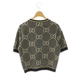 GUCCI 23SS GGラメジャガードハーフスリーブニット カットソー XS マルチカラー 743322