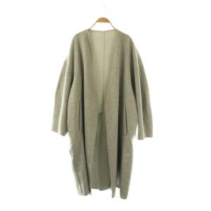 24AW NO-COLLAR WIDE COAT 36 グレー