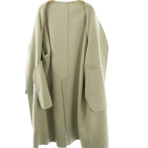 ENFOLD 24AW NO-COLLAR WIDE COAT 36 グレー