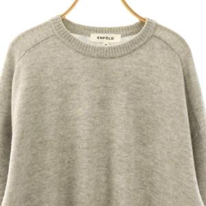 ENFOLD WIDE CIRCLE PULLOVER ニット セーター 長袖 38 グレー /HK OS SH