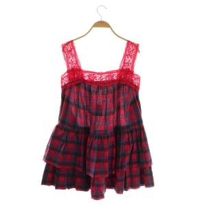 holiday KUMA LACE CHECK VOLUME MINI DRESS ワンピース
