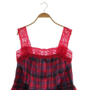 holiday KUMA LACE CHECK VOLUME MINI DRESS ワンピース