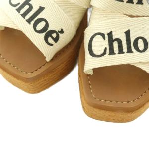 Chloe Woody サンダル ウェッジソール 35 アイボリー ベージュ