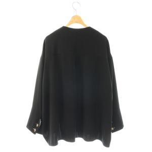 ENFOLD 24SS PEツイル アシンメトリージャケット 36 ブラック