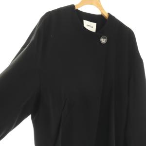 ENFOLD 24SS PEツイル アシンメトリージャケット 36 ブラック
