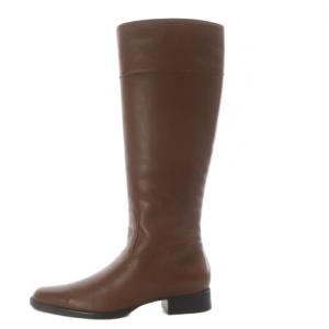 RALPH LAUREN ブーツ ロング ローヒール レザー 23.5cm ブラウン /YO4