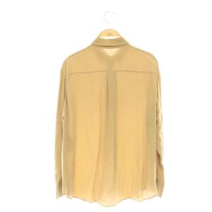 23区 vingt-trois シルクシフォンシャツ ブラウス 長袖 38 ベージュ /DO OS
