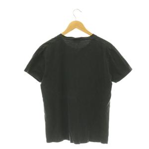 SAINT LAURENT PARIS Tシャツ カットソー 半袖 S チャコールグレー マルチカラー /DO OS