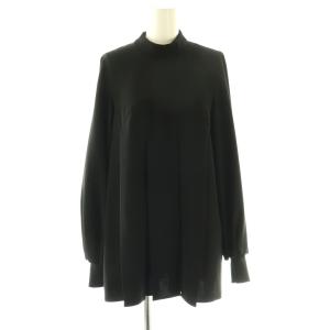 BOX-PLEATS PULLOVER ブラウス プリーツ プルオーバー 38 ブラック /DF OS