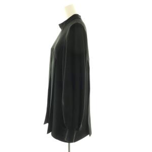 ENFOLD BOX-PLEATS PULLOVER ブラウス プリーツ プルオーバー 38 ブラック /DF OS