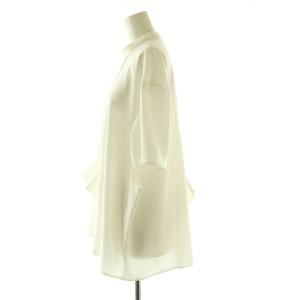ENFOLD 24SS SQUARE HEM PULLOVER ブラウス プルオーバー 半袖 38 ホワイト /DF