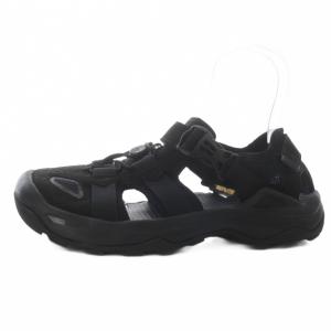 OMNIUM FAUX SUEDE サンダル フラット ベルクロ US9 ブラック 1116202 /YO27
