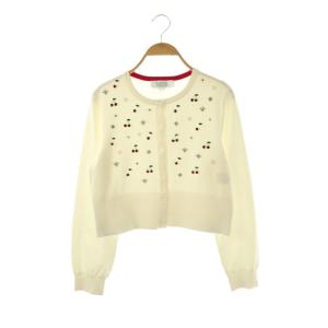 26SS CHERRYビジューカーディガン 2 ホワイト