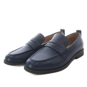 STASSI PENNY LOAFER ペニーローファー スリッポン レザー 7B ネイビー /YO12