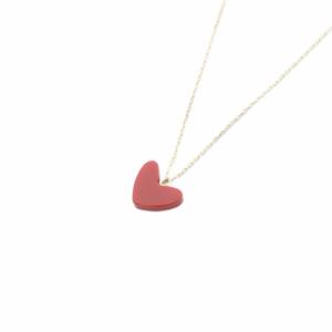 ティランハートミディ ネックレス K18 ゴールド レッド