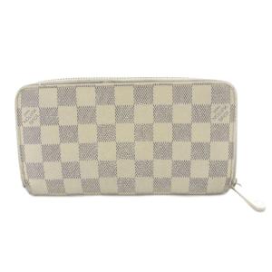 LOUIS VUITTON ダミエ アズール ジッピーウォレット 長財布 アイボリー N60019 /SR OH