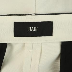 HARE グラデーションワイドパンツ 裾ドロスト F ホワイト グレー /MY OS