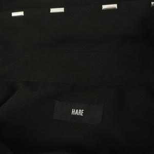 HARE シルバーパーツボウタイシャツ 五分袖 F ブラック /MY OS
