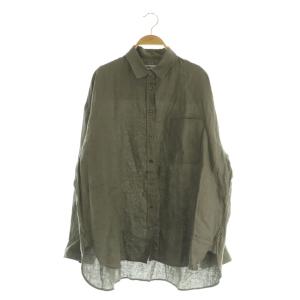 26SS リネンBIGシルエットシャツ 長袖 F グレー /MY OS