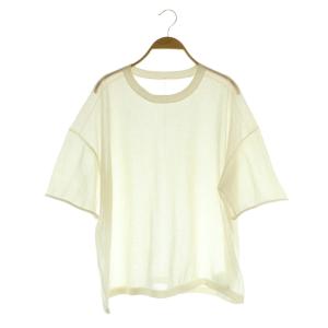 25SS シアー半袖プルオーバー ニット ワイド F オフホワイト /MY OS