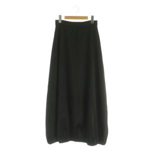 25SS SATIN BALLOON SKIRT サテンバルーンスカート ロング 1 ブラック /MY