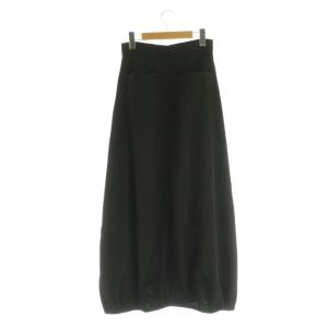 CLANE 25SS SATIN BALLOON SKIRT サテンバルーンスカート ロング 1 ブラック /MY