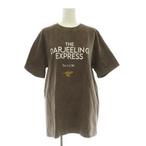 25SS DARJEELING Tシャツ 半袖 クルーネック ロゴ プリント 茶 ブラウン 25070500416010