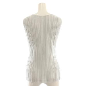 PLEATS PLEASE ISSEY MIYAKE イッセイミヤケ 24SS PP41-JK186 メタリックノースリーブトップス カットソー タンクトップ