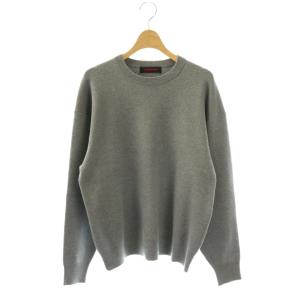 コットンカシミヤ クルーネックプルオーバー ニット セーター 長袖 S グレー 59029402003