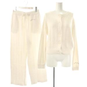 24SS スムーズィーリブカーディガン 長袖 リブロングパンツ セットアップ F オフホワイト /HK