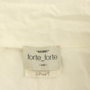 FORTE FORTE フォルテ フォルテ コットン スキッパーシャツ 長袖 プルオーバー 1 ホワイト /MY OS
