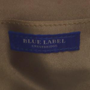 BLUE LABEL CRESTBRIDGE チェック柄PVCメタルハンドルスクエアミニトート ショルダーバッグ 2way ホワイト ネイビー /YO20