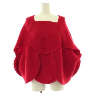 COMMEdesGARCONS ウールフラワーモチーフ変形プルオーバーニット