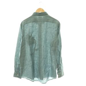 PAUL SMITH リネンサンフラワーシャツ 長袖 XL ブルーグレー マルチカラー /DO OS