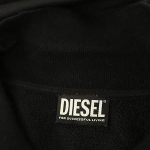 DIESEL S-BOLIN ハーフスリーブスウェットシャツ L ブラック /MY OS SH