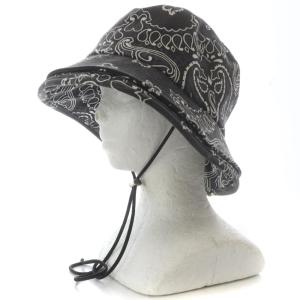 BANDANA DOUBLE BRIM HAT 帽子 バケットハット ペイズリー柄 3 グレー 22-0339S