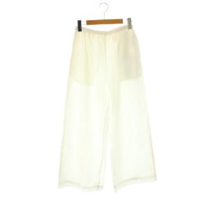 25AW Cotton Linen Relax パンツ ワイド イージー リネン混 36 ホワイト /HK