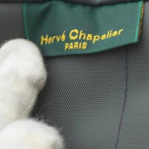 Hervé Chapelier 1024N ナイロンスクエアショルダーA4サイズ L カーキ ダークブラウン /YO28